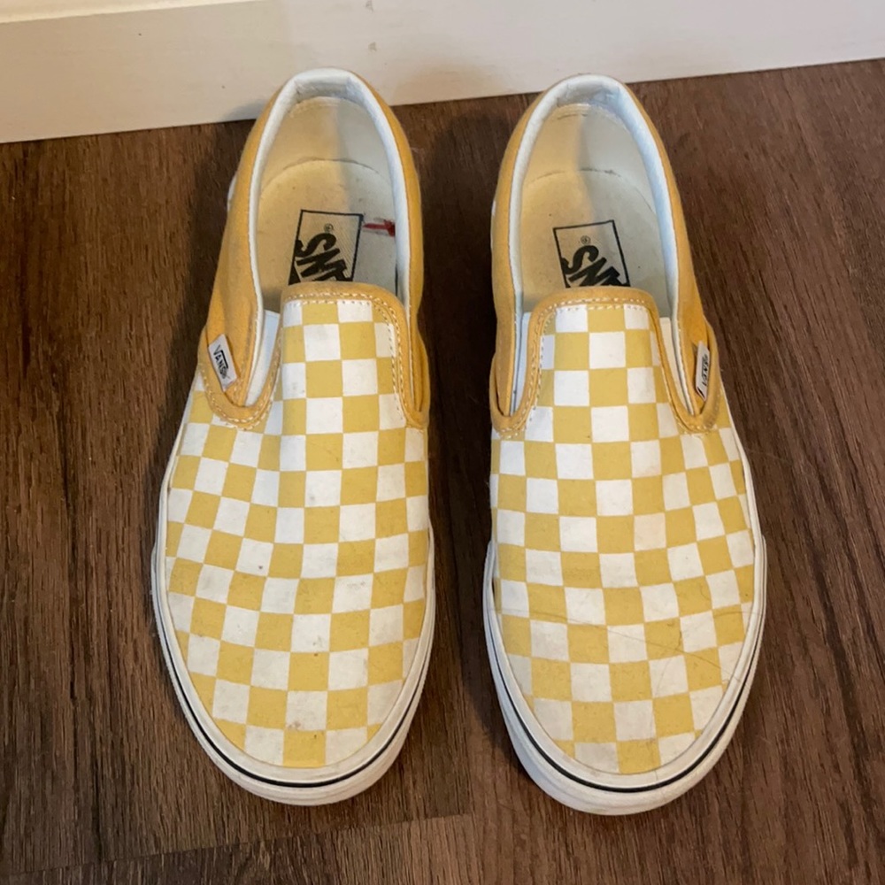 Yellow checkered vans
